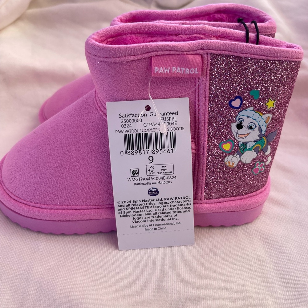 Paw Patrol Pink Sparkle Boots